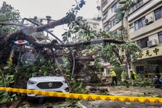 Taiwan cleans up after Typhoon Kong-rey leaves two dead