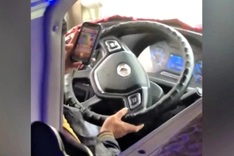 Coach driver caught playing online games while driving