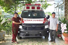 Lam Dong couple provides free ambulance services for the sick