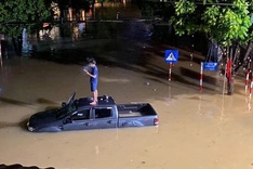 Heavy rain causes serious flooding in Thai Nguyen