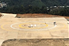 Danang builds more helicopter landing zones for flood-season rescue efforts