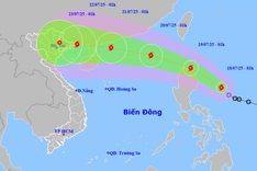 Tropical storm Wipha intensifies as it moves toward the East Sea