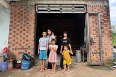 Widowed mother in Dong Nai struggles to raise five children alone