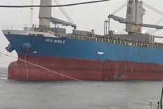 11 fishermen rescued after collision with cargo ship off Vung Tau coast