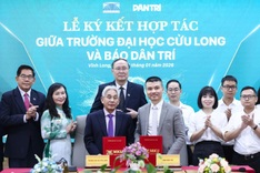 Dantri signs cooperation agreement with Cuu Long University