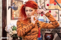 Hanoi girl goes viral with tiger-striped ao dai