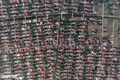 The aerial beauty of coastal checkerboard villages