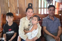 Two ailing children drive Dien Bien family into hardship