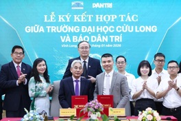 Dantri signs cooperation agreement with Cuu Long University
