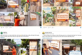 Kind messages brighten up small alleys across Vietnam