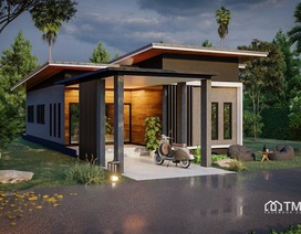 Mẫu nhà cấp 4 với 3 phòng ngủ, đẹp như biệt thự vườn dành cho gia đình Việt