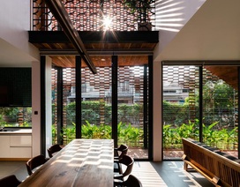 Ngôi nhà bằng gạch mộc gây ấn tượng bởi thiết kế “vừa cũ, vừa mới”