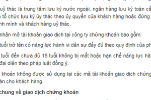 Bộ Tài chính cho phép người đủ 15 tuổi chơi chứng khoán