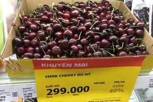 Cherry nhập khẩu rẻ chưa từng thấy, chỉ 299.000 đồng/kg bán đầy siêu thị