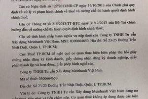 Đơn vị tố dự án chống ngập 10.000 tỷ dùng thép Trung Quốc bị đề nghị tước giấy phép