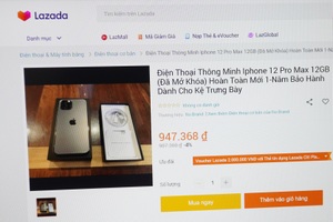 iPhone 12 Pro Max, Galaxy Note20 giá hơn 900.000 đồng tràn lan trên Lazada