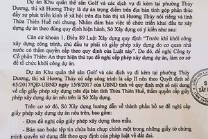 Dự án sân golf nhiều tai tiếng tiếp tục bị “tuýt còi”