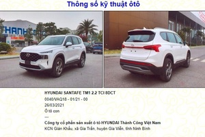 Hyundai SantaFe 2021 sắp bán tại Việt Nam, "cân kèo" với Kia Sorento