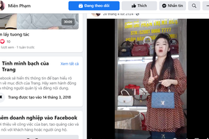 Buôn hàng hiệu rởm trên Facebook, một tiểu thương lĩnh phạt