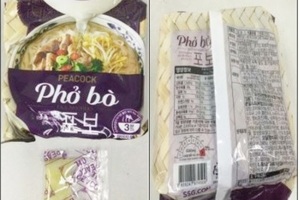 Phở ăn liền do Acecook sản xuất bị thu hồi ở Hàn Quốc