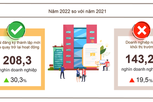 Cứ 10 doanh nghiệp thành lập mới có 7 doanh nghiệp rút lui