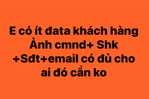 Rao bán dữ liệu cá nhân giá rẻ hơn rau