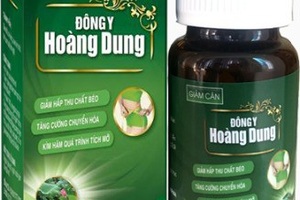 Sản phẩm Giảm cân Đông y Hoàng Dung dùng giấy tờ giả