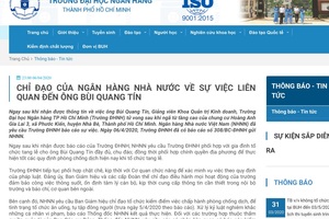 Vụ giảng viên ĐH Ngân hàng TPHCM tử vong: Ngân hàng Nhà nước chỉ đạo khẩn