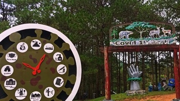 Covid-19-themed park in Dalat