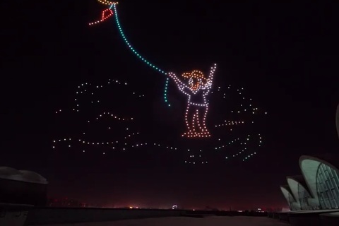 Mãn nhãn với màn trình diễn máy bay không người lái lập kỷ lục thế giới