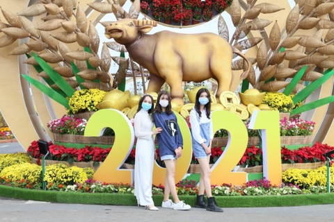 Ngắm đường hoa nghệ thuật Cần Thơ trước giờ đóng cửa