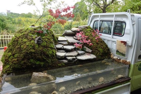 Phù phép xe tải hóa thành góc vườn di động ai cũng mê