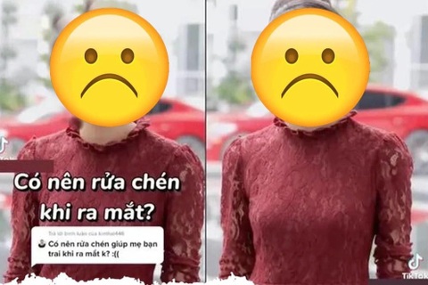 Nữ TikToker bị la ó vì quan điểm "đến nhà bạn trai nhất định không rửa bát"