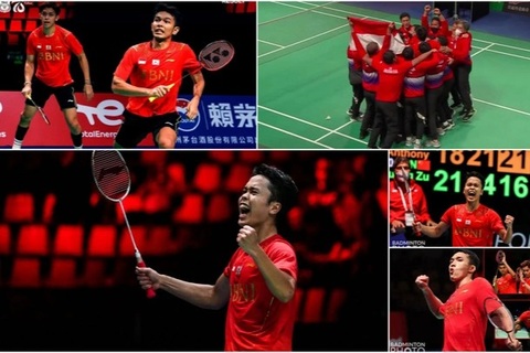 Đánh bại Trung Quốc, Indonesia vô địch giải cầu lông Thomas Cup