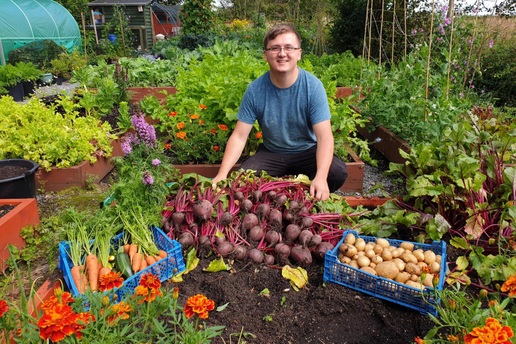 Chàng trai làm vườn hữu cơ, "bội thu" trăm loại nông sản sạch ở Anh