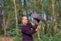 Rare black eagle released in Hue