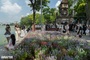 Colourful flower beds draw visitors to Hanoi's Hoan Kiem Lake